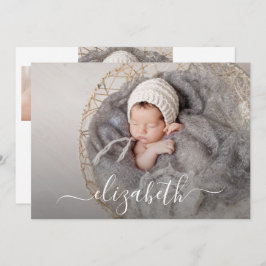 Neugeborenes Foto Collage Birth Ankündigung