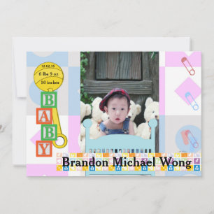 Neugeborenes Geburtsdatum Foto Schwangerschaft Ank Einladung