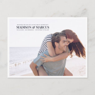 Neugeplante Hochzeitsankündigung Einfaches Foto Postkarte