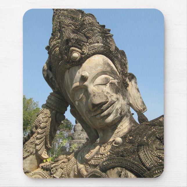 Neugestaltung Buddha ... Nong Khai, Isan, Thailand Mousepad (Vorne)