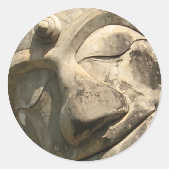 Neugestaltung Buddha ... Nong Khai, Isan, Thailand Runder Aufkleber (Vorderseite)