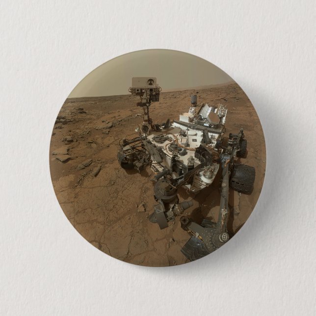 Neugier auf der Oberfläche der Mars. Button (Vorderseite)