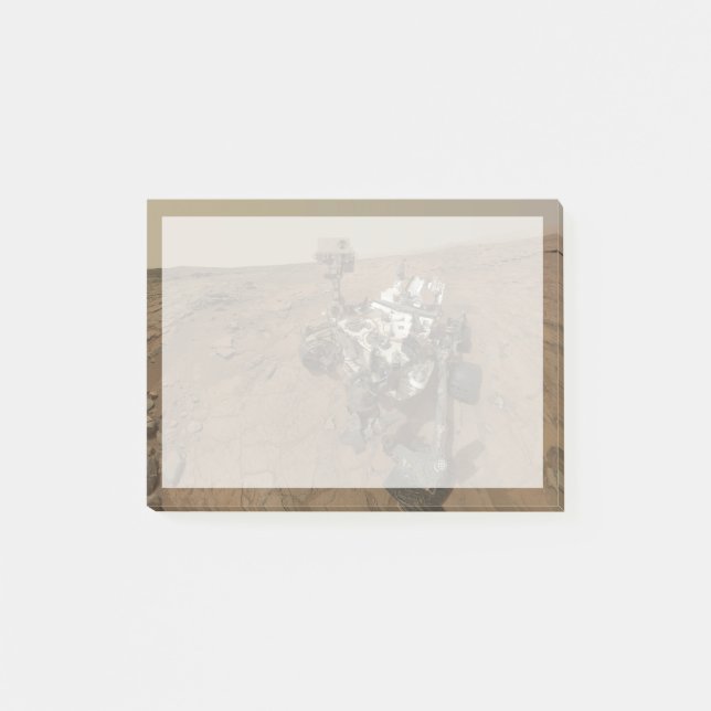 Neugier auf der Oberfläche der Mars. Post-it Klebezettel (Vorderseite)