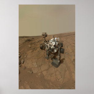 Neugier auf der Oberfläche der Mars. Poster