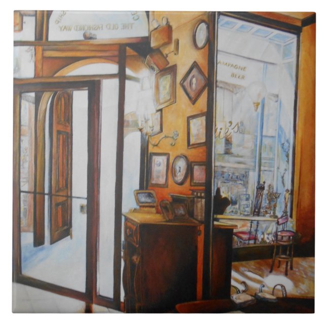 Neugier ist das Werkzeug der Weisen Fliese (Vorderseite)