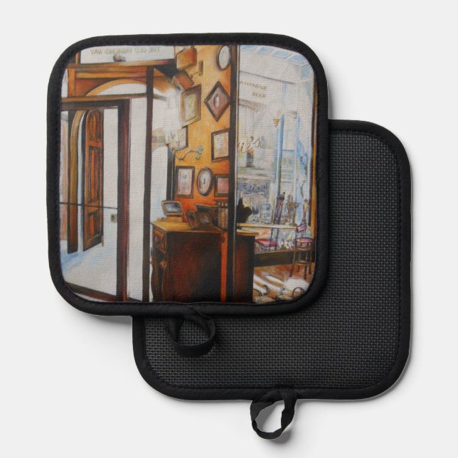 Neugier ist das Werkzeug der Weisen Topflappen (Vorderseite/Rückseite)