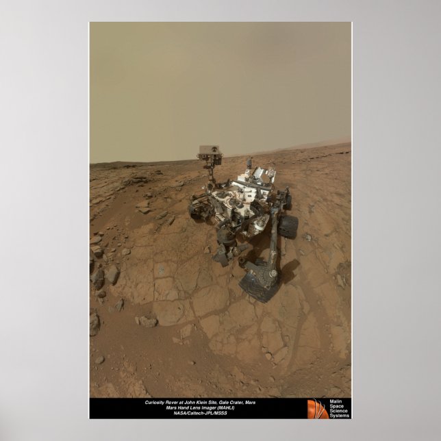 Neugier Rover auf der John-Klein-Website Poster (Vorne)