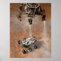 Neugier Rover Landing auf der Marsfläche.