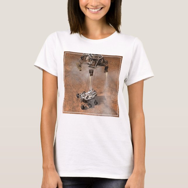 Neugier Rover Landing auf der Marsfläche. T-Shirt (Vorderseite)