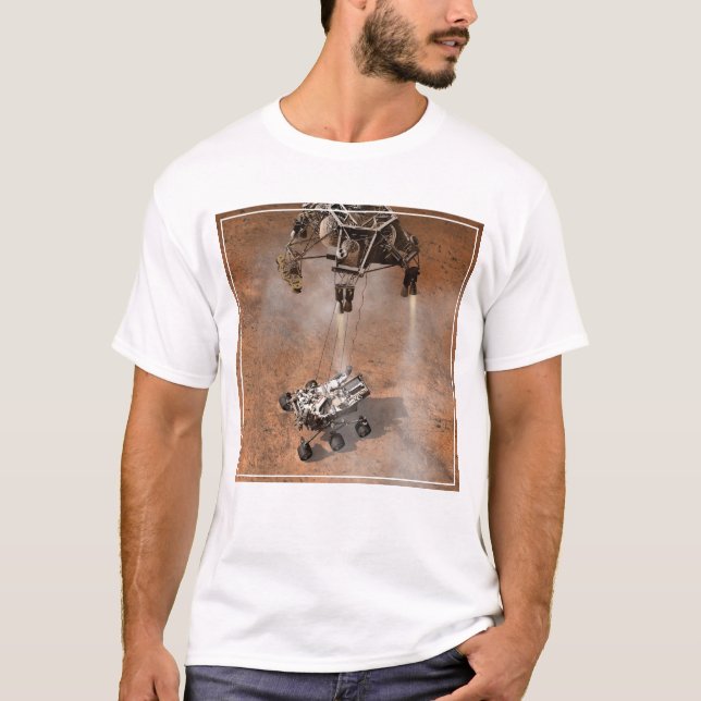 Neugier Rover Landing auf der Marsfläche. T-Shirt (Vorderseite)