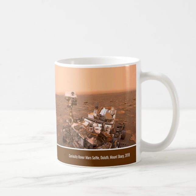 Neugier Rover Mars Dusty Selfie auf dem Monte Shar Kaffeetasse (Rechts)