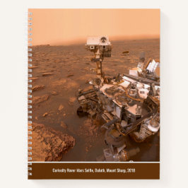 Neugier Rover Mars Dusty Selfie auf dem Monte Shar Notizbuch