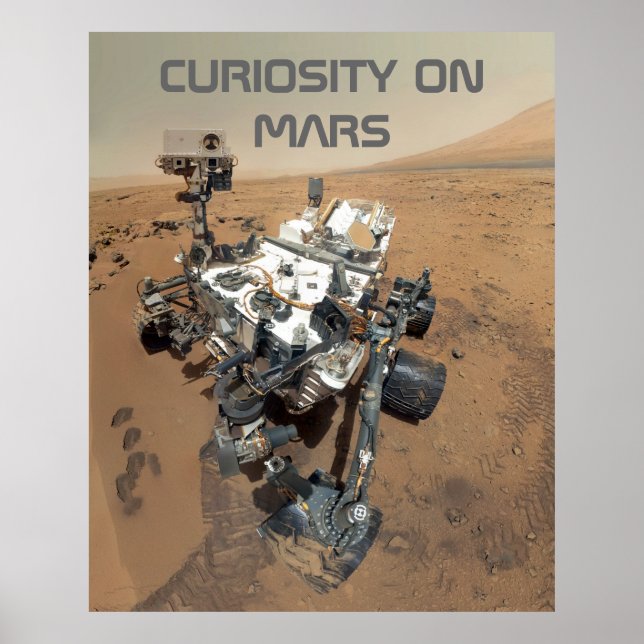 Neugier Selbstportrait auf Mars Poster (Vorne)