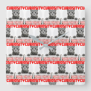 Neugier-Uhr Quadratische Wanduhr