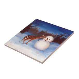 Neugier-Weihnachtsfliese Fliese