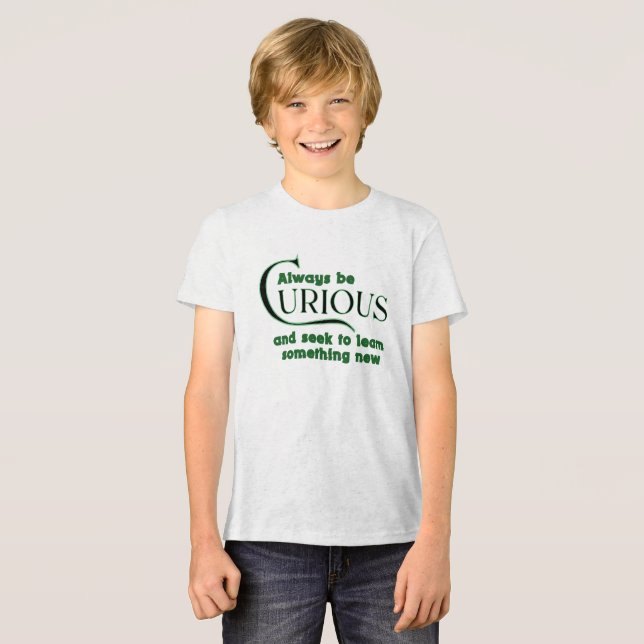 Neugierig 7W Tri-Blend Shirt (Vorderseite voll)