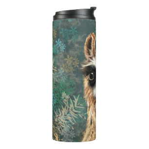 Neugierig Baby Llama Funny Thermal Tumbler Thermosbecher