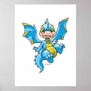 Neugierig blauer Scorchio Poster