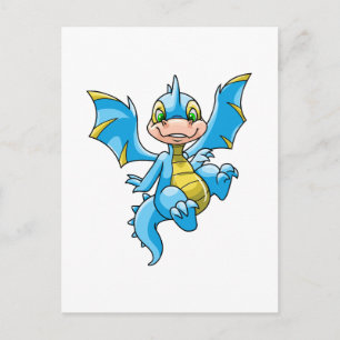 Neugierig blauer Scorchio Postkarte