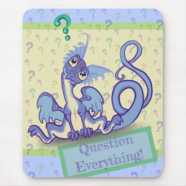 Neugierig lil Dragon~ Fragen Sie alles! Mousepad (Vorne)