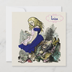 Neugierige Alice ~ Aufklärungen Wunderland Einladung