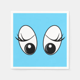 Neugierige Augen Blue Napkins - individuell anpass Serviette