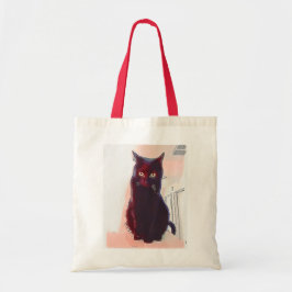 Neugierige Black Cat Tasche
