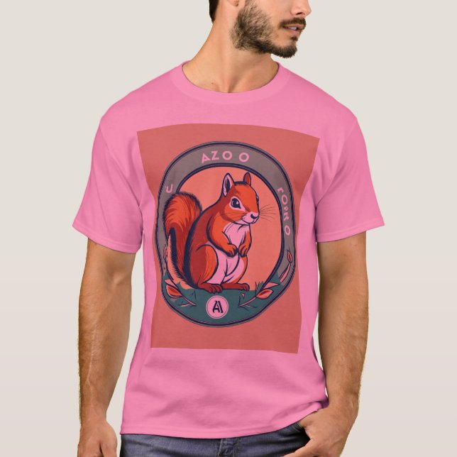 Neugierige Chipmunk Forest Adventure T - Shirt Des (Vorderseite)