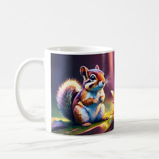 Neugierige Eichhörnchen-Park-Tasse Kaffeetasse (Links)