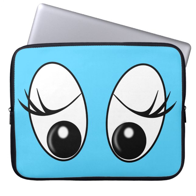 Neugierige Eyes Custom Colors Laptop Sleeve (Vorderseite)