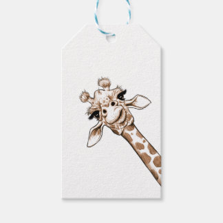 Neugierige Giraffe Art Geschenkanhänger