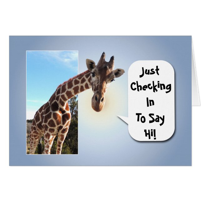 Neugierige Giraffe, die sich einfach einchecken, u (Vorderseite (Horizontal))