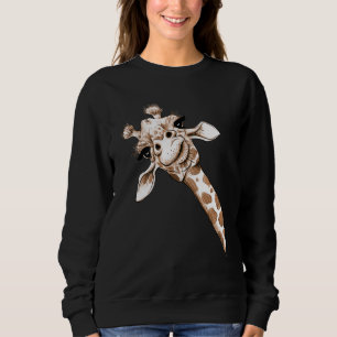 Neugierige Giraffe Funny Zoo Tierkostüm Geschenk Sweatshirt
