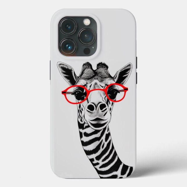 Neugierige Giraffe iPhone Case - Artistic Wildlife (Rückseite)