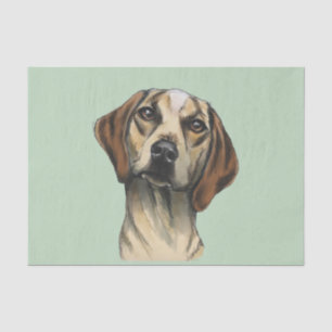 Neugierige Jagdhund-Wiedergabe Seidenpapier
