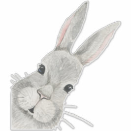 Neugierige Kaninchen-Babyausstattung Aufkleber