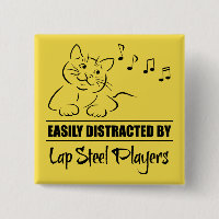 Neugierige Katze, die von Lap Steel-Spielern leich
