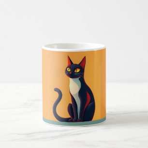 Neugierige Katze Kaffeetasse