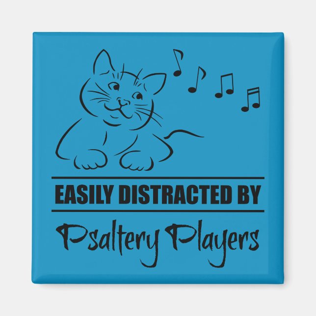 Neugierige Katze, leicht von Psaltery-Spielern abg Magnet (Vorne)