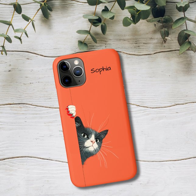 Neugierige Katze schaut hervor Case-Mate iPhone Hülle (Von Creator hochgeladen)