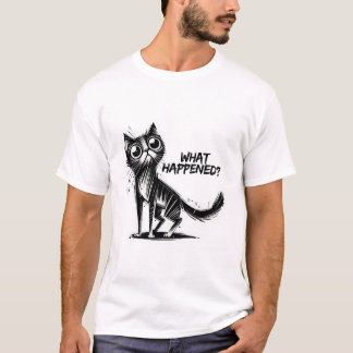 Neugierige Katze: Was passiert ist T-Shirt