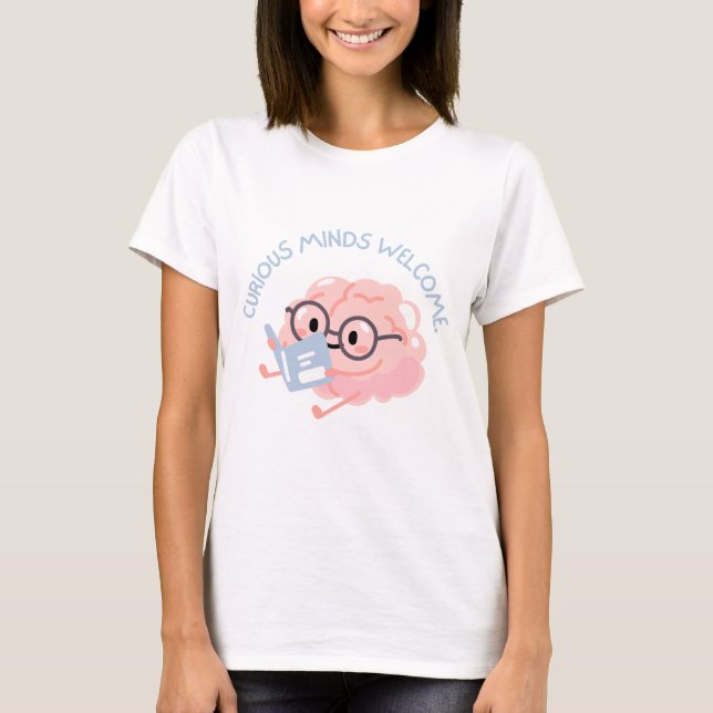 Neugierige Köpfe Willkommen Smart Reading Brain T- T-Shirt (Vorderseite)