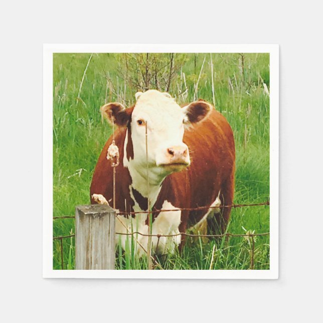 Neugierige Kuh 4Ricky Serviette (Vorderseite)