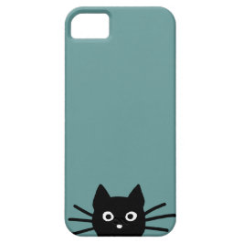Neugierige Peeking Black Cat | Funny Feline Case-Mate iPhone Hülle