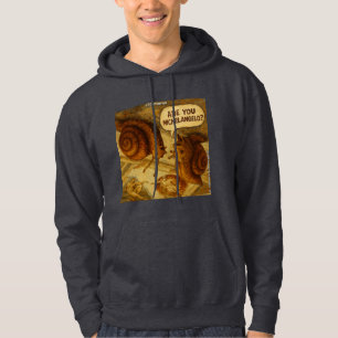 Neugierige Schnecke & Michelangelo-Parodie-Cartoon Hoodie