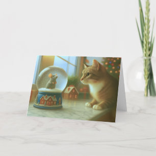Neugierige Schnurrhaare und Maus Weihnachten