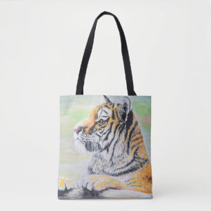 Neugierige Tigermalerei