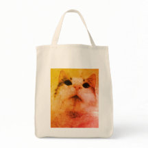 Neugierige Whiskers-Cat Illustration Design Tote B