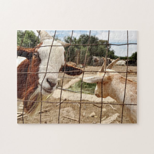 Neugierige Ziege - Puzzlespiel Puzzle (Horizontal)