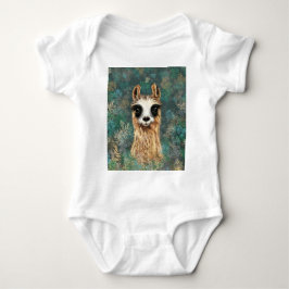 Neugieriger Baby Llama Baby Bodysuit Baby Strampler